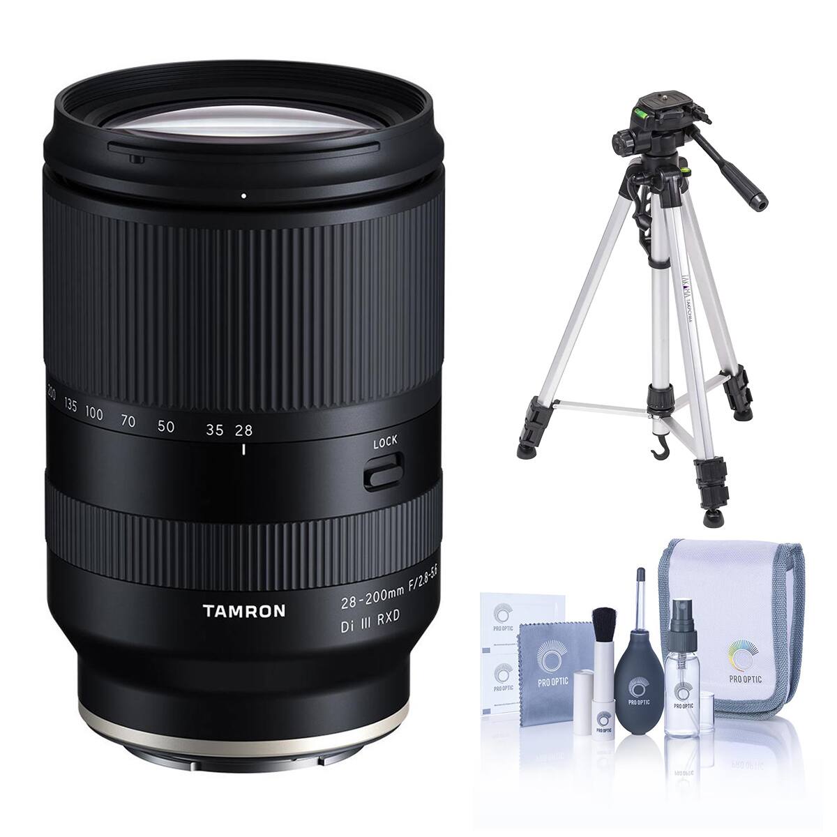 135 100 70  
50  
35  
28  
LOCK  
TAMRON  
28-200mm F/28-58 Di III RXD  
PRO-OPTIC  
PRO OPTIC  
PRO/OPTIC  
PROOPTIC  
180mLC