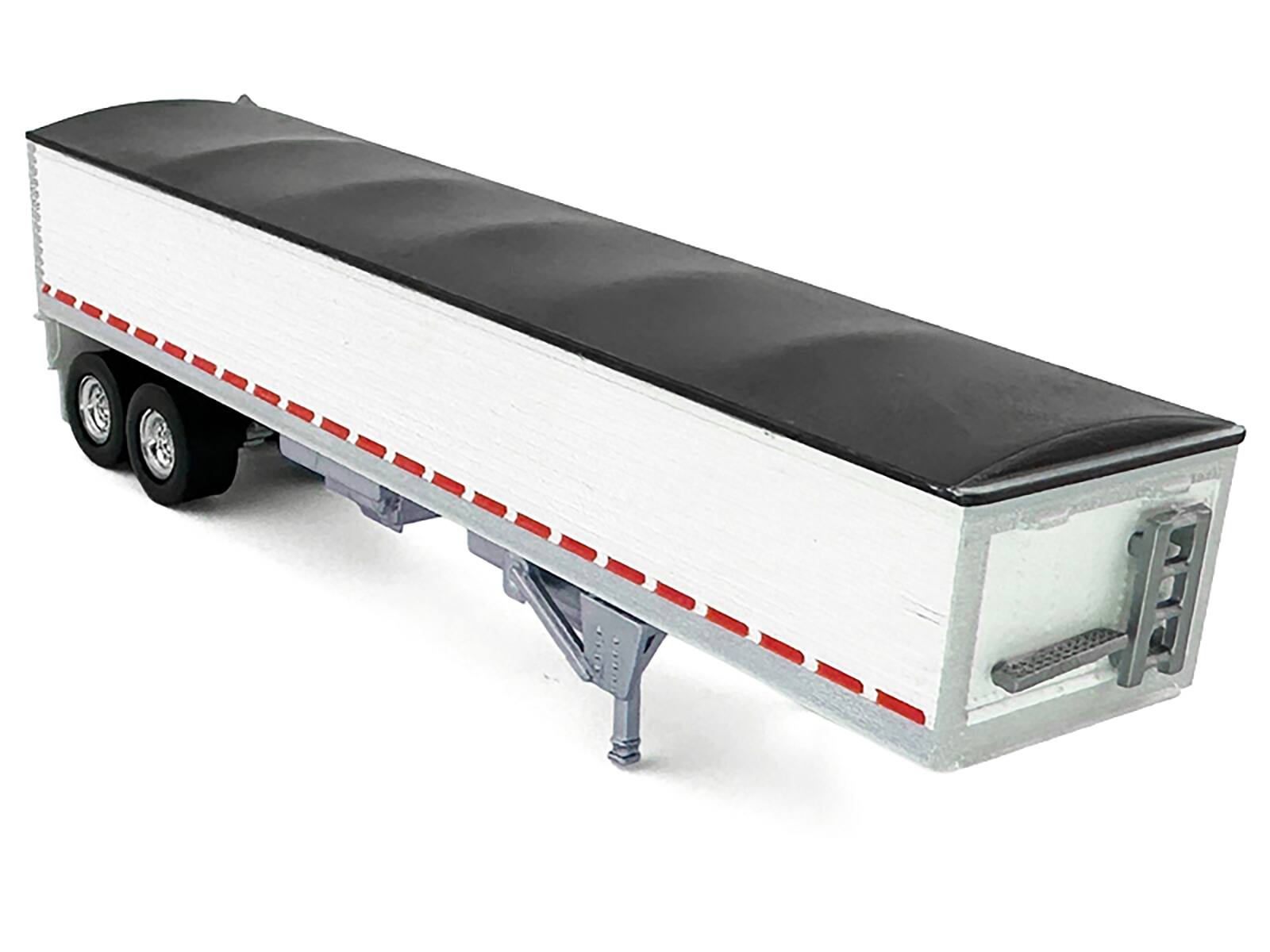 Alt View 1. HO Logistics Replicas - Covered Grain Trailer White with Black Tarp 1/87 (HO) Scale Plastic Model Car by HO Logistics.