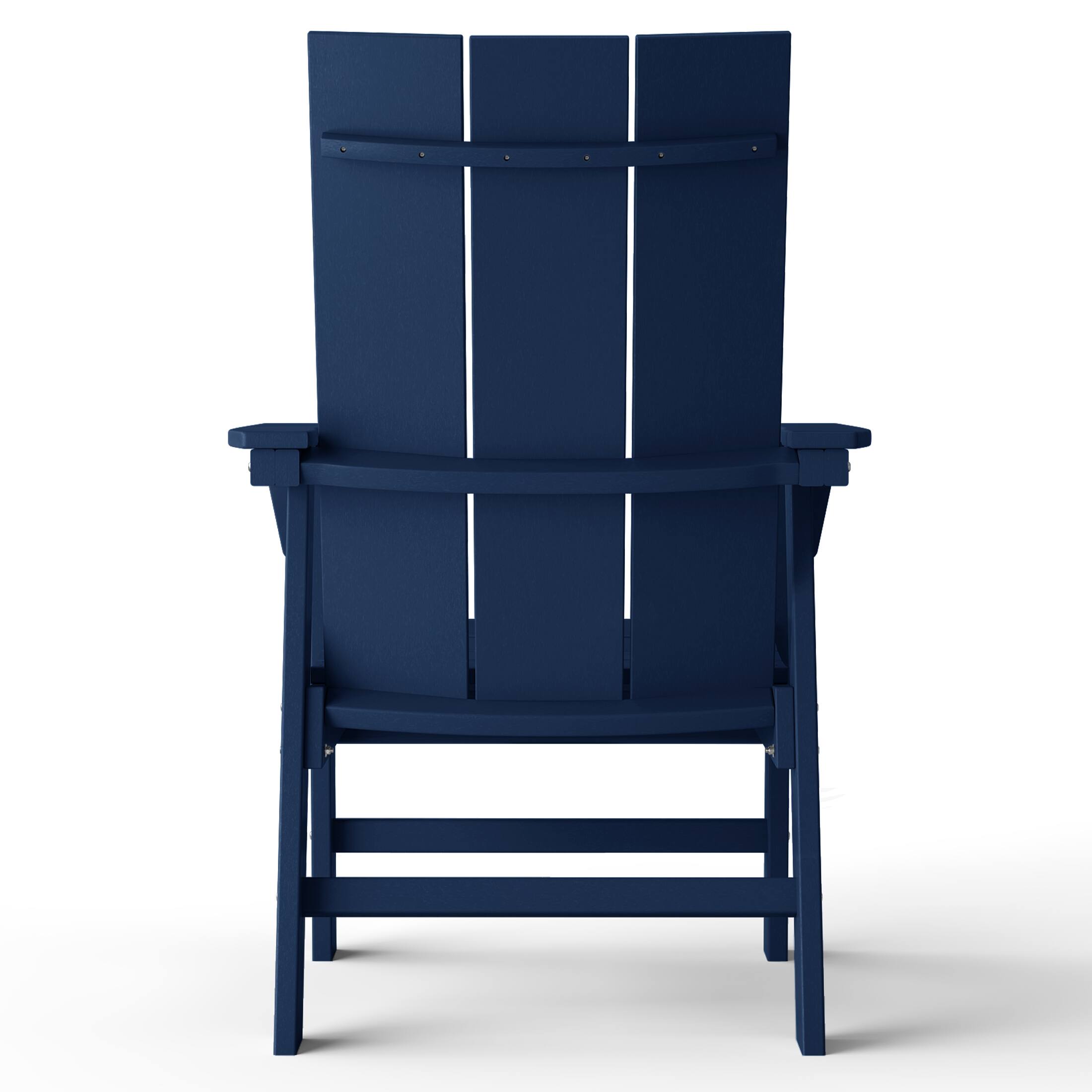 Alt View 1. WestinTrends - WestinTrends Ashore Outdoor Patio HDPE Plastic Modern Adirondack Dining Chair - Navy Blue.