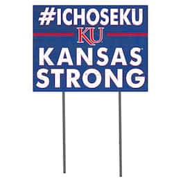 Jardine - Kansas Jayhawks 18'' x 24'' I Chose Lawn Sign - Blue