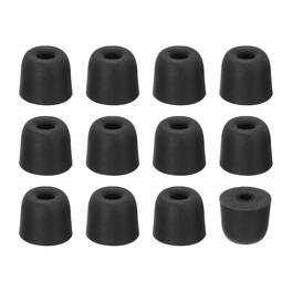 Unique Bargains - Memory Foam Earbud Tips (3mm/0.12"), 12pcs/6Pairs - Medium, Noise Isolation, Comfort & Secure Fit for Earphones - Black