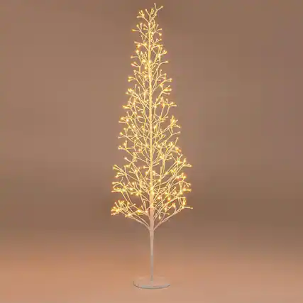 Front. Resenkos - Resenkos 7-Ft Pre-Lit Lighted Birch Twig Tree - Warm White LEDs, White - White.