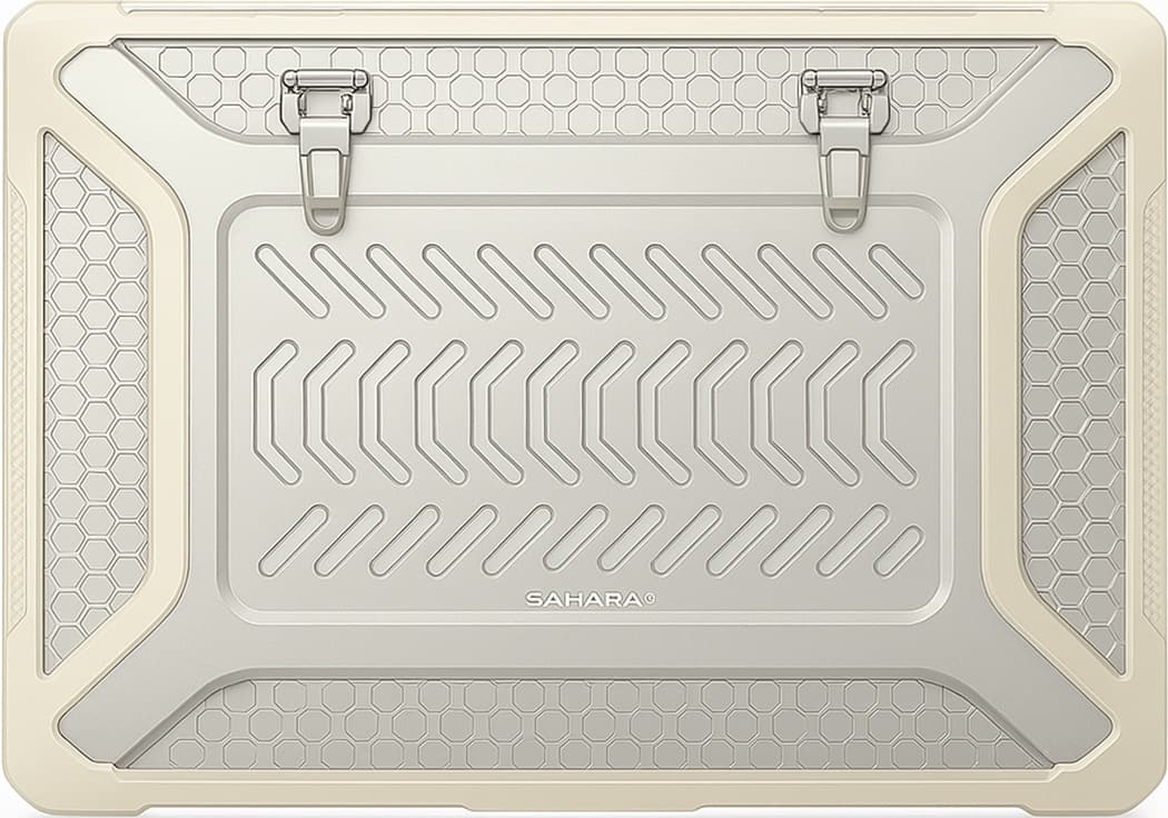Front. SaharaCase - Raider UltraArmor Case for Apple MacBook Air 15" M2/M3/M4 (2023-2025) Laptops - Beige Sand.
