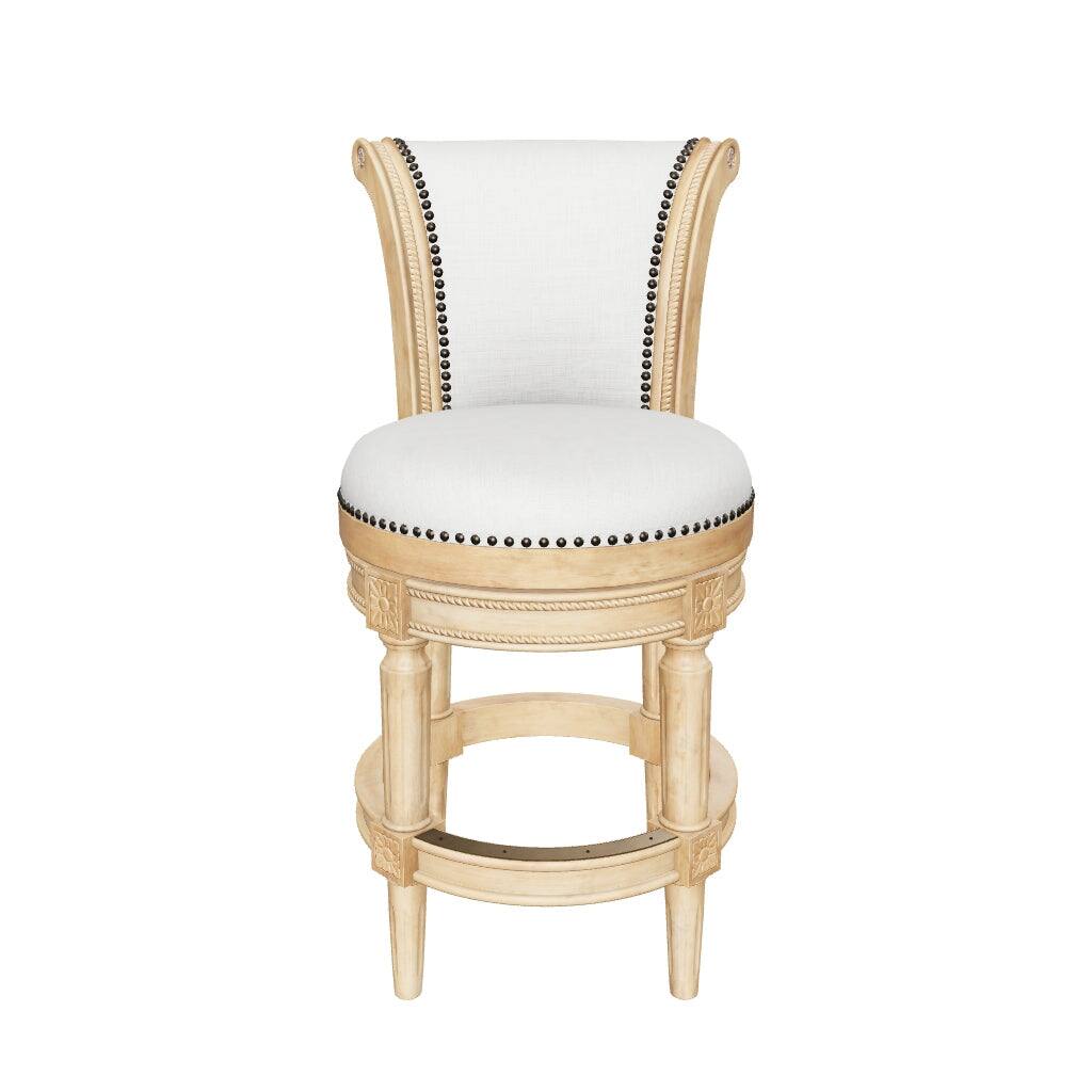 Alt View 8. Maven Lane - 26" Pullman Counter Stool In Weathered Oak Finish With  Fabric Upholstery - Weathered Oak.