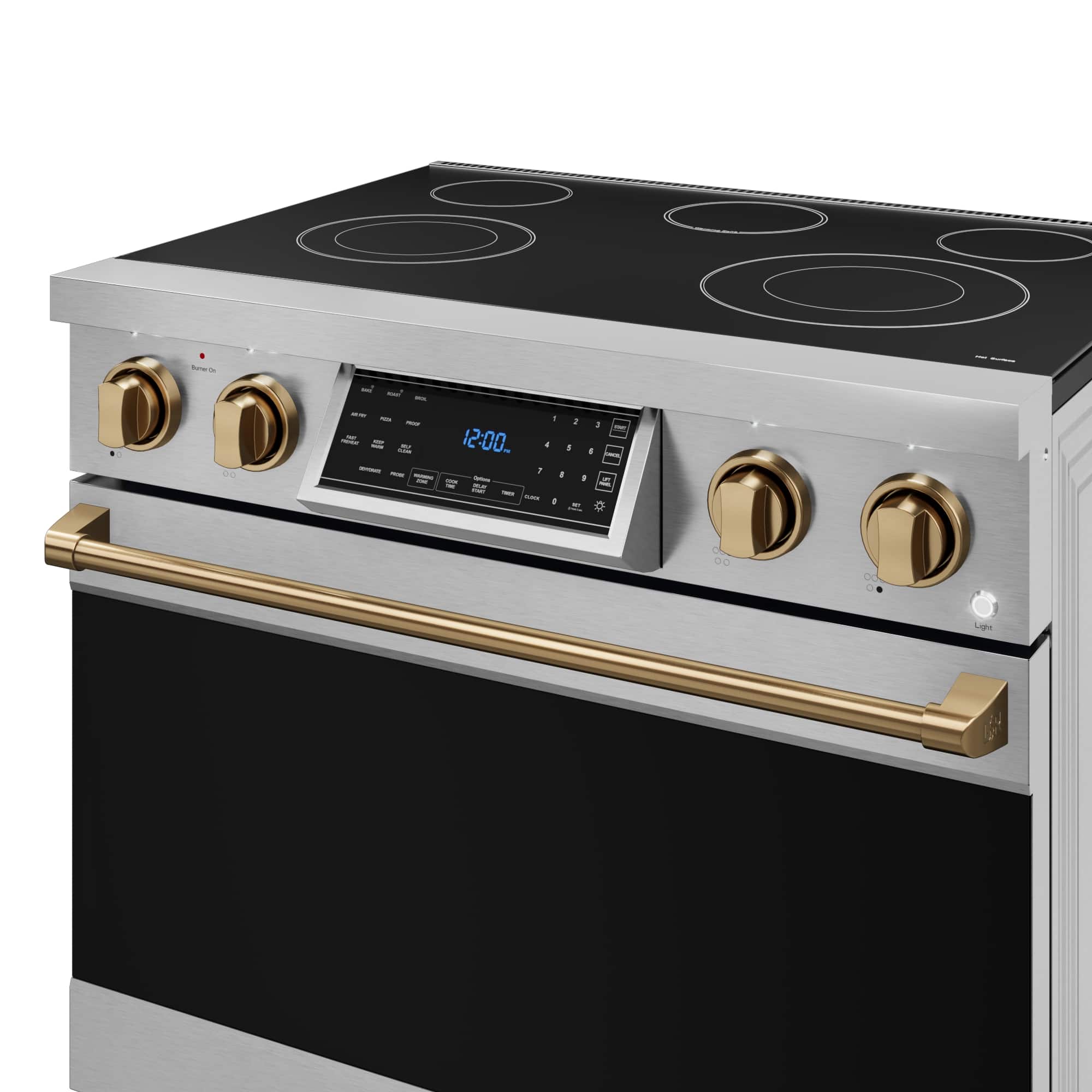 Alt View 13. Thor Kitchen - Gordon Ramsay Series by Thor Kitchen 6.0 Cu. Ft Freestanding Electric Range with Bronze Hardware - Stainless Steel.