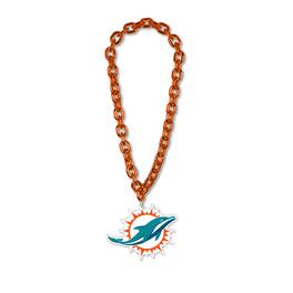 WinCraft - Miami Dolphins Big Chain Logo Plastic Necklace - Multicolor