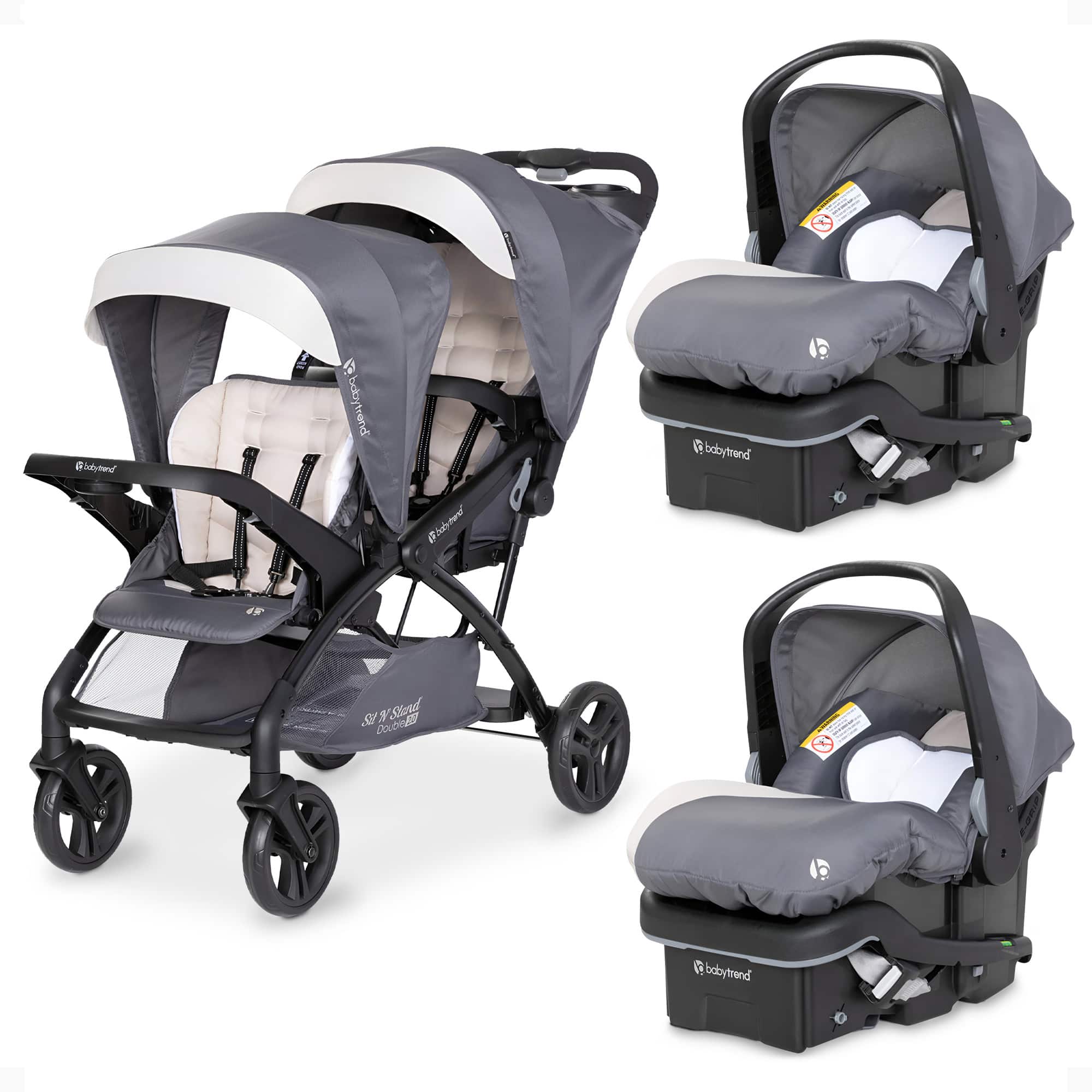 Baby Trend - Sit N' Stand Double Stroller with EZ-Lift Car Seat (2 Pack), Magnolia price history on PriceWatchPro