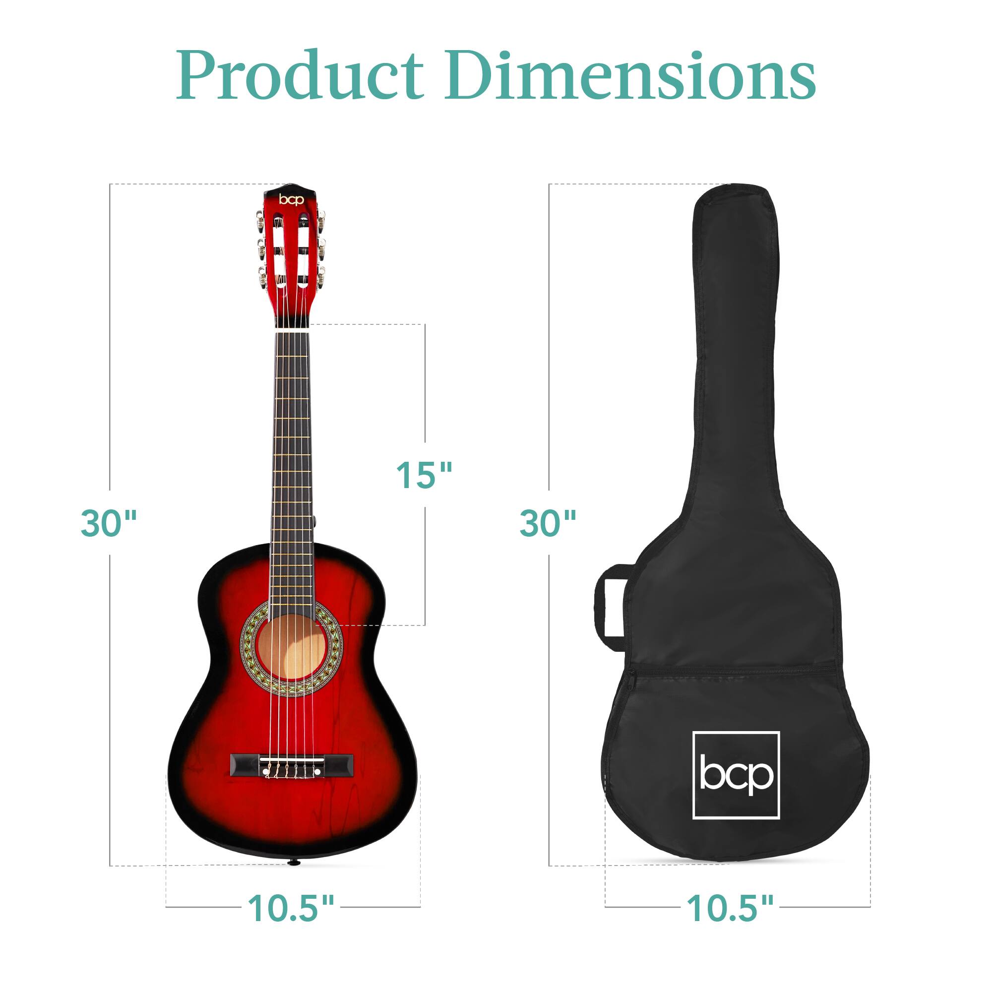 Product Dimensions

- Guitar: 30" x 15" x 10.5"
- Case: 30" x 10.5"