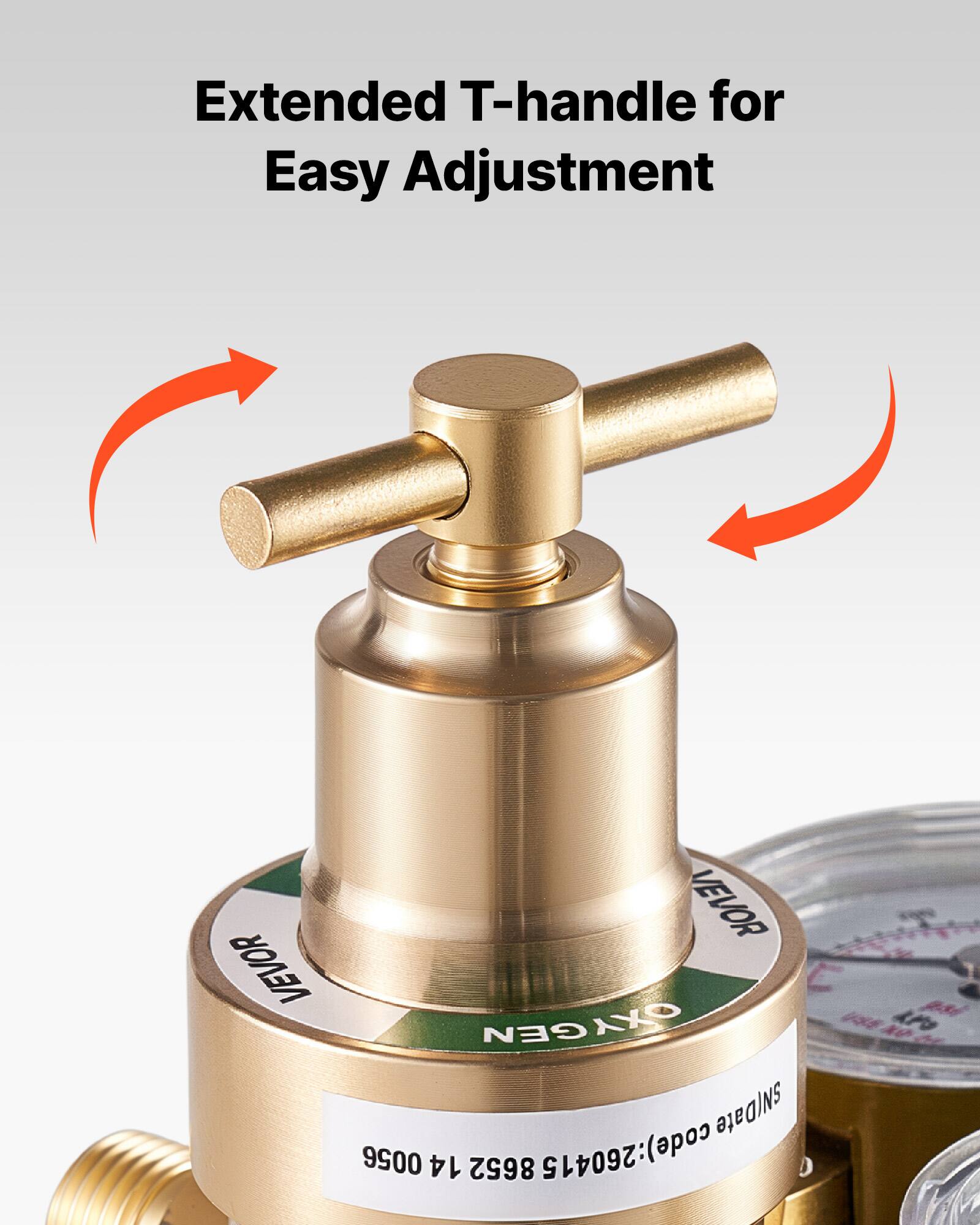 Extended T-handle for Easy Adjustment

VEVOR OXYGEN GEN

SN: 260415

Date: 0056

Code: 260415

14 8652 U AP ps K0