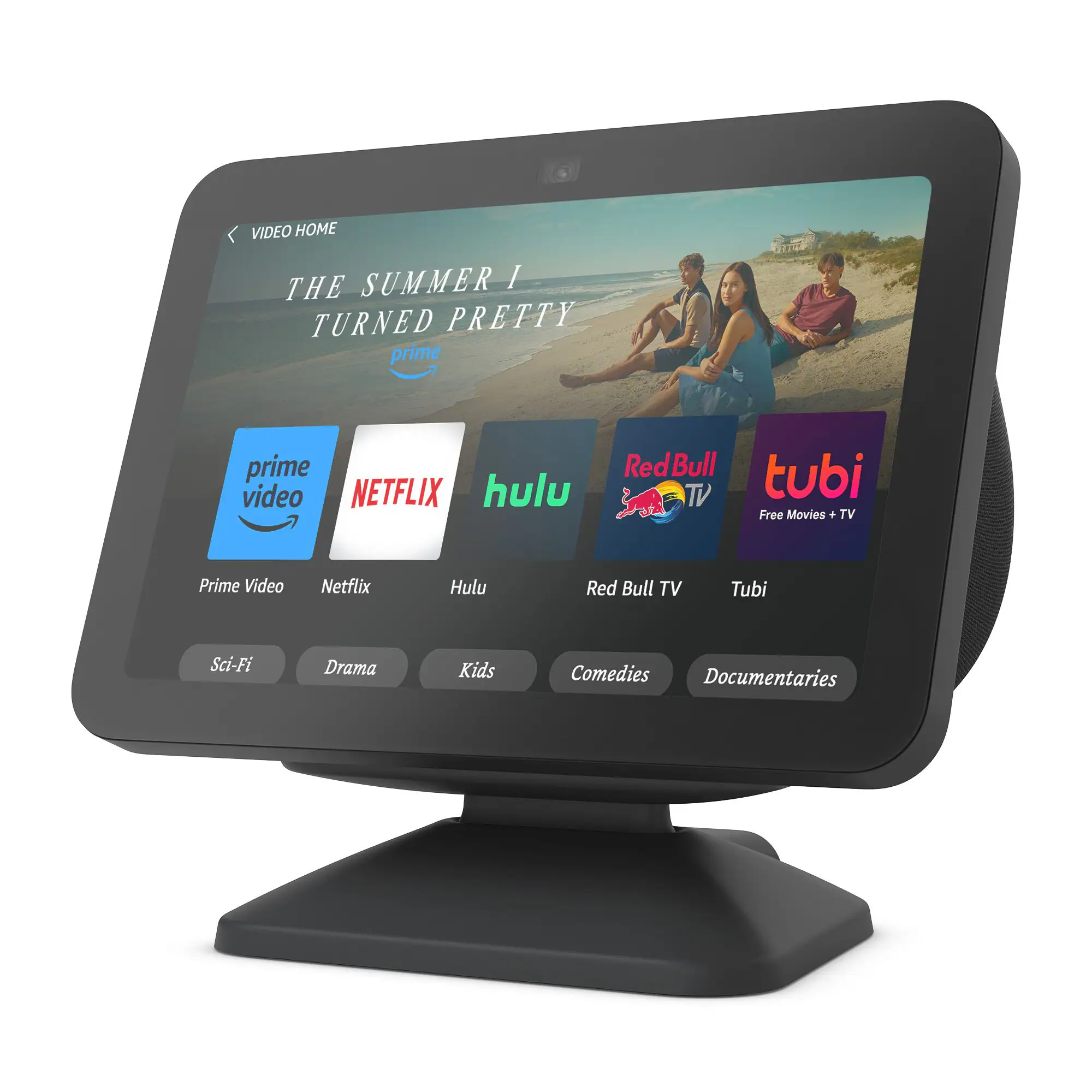 Alt View 13. Amazon - Stand for Echo Show 8 (3rd Gen) - Adjustable Stand with USB-C Charging Port (Echo Show not included) - Black.