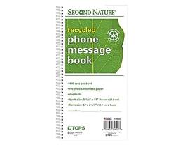TOPS - Phone Message Book, Ruled, 2-Part, 11" x 5 1/2" - White