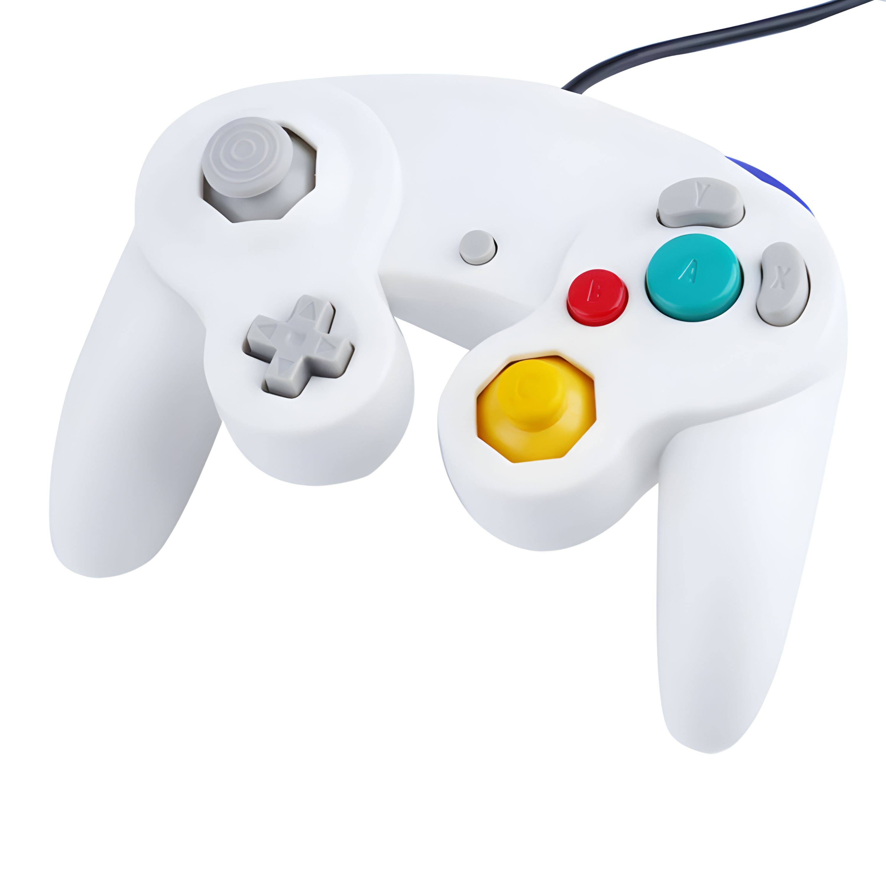 Back. Kitcheniva - Wired Controller Gamepad For Nintendo GameCube GC & Wii U Console - White.