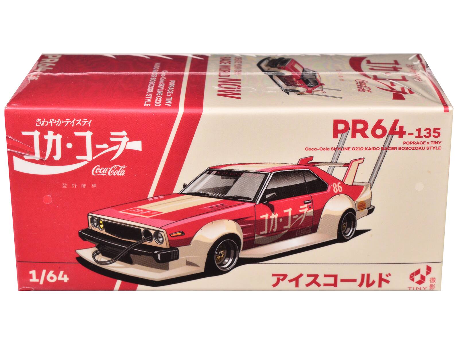 R64 OO BOSOZOKU STYLE BOSOZOKU S cigo-Colo SKYLINE C210 0-90 POPRACE X SKYLINE STYLE C210 TINY Coca-Cola BAE NOR.D EEOA 4L 4 E A LNOW PR64-135 -135 POPRACE x TINY Coca-Cola SKYLINE 0210 KAIDO RACER BOSOZOKU STYLE '86 1/64 TINY