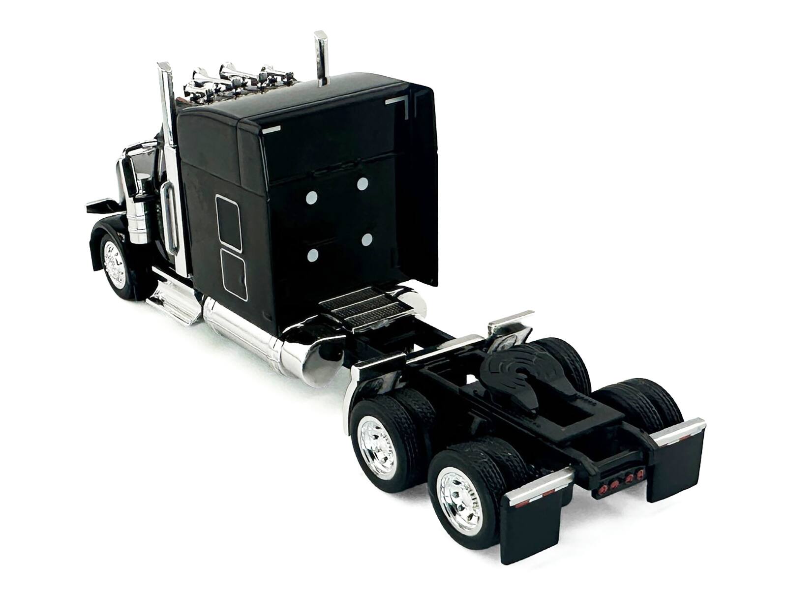 Alt View 4. HO Logistics Replicas - Peterbilt 589 with Stand Up Sleeper Cab Black 1/87 (HO) Scale Plastic Model Car by HO Logistics.