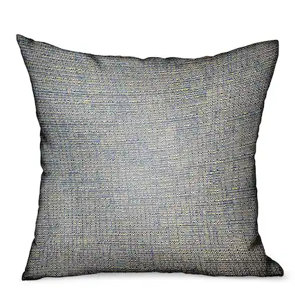 Front. Plutus Brands - Oxford Blaze Solid Luxury Outdoor Indoor Throw Pillow Double sided 24" x 24" - Blue.