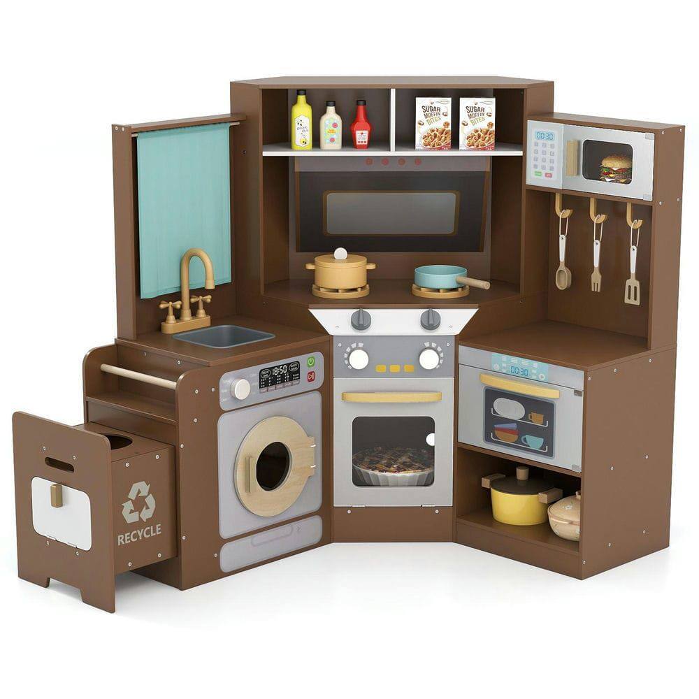 Resenkos - Corner Kitchen with Lights, Sounds & Pull-out Trash Can - Kids Pretend Toy - Coffee price history on PriceWatchPro