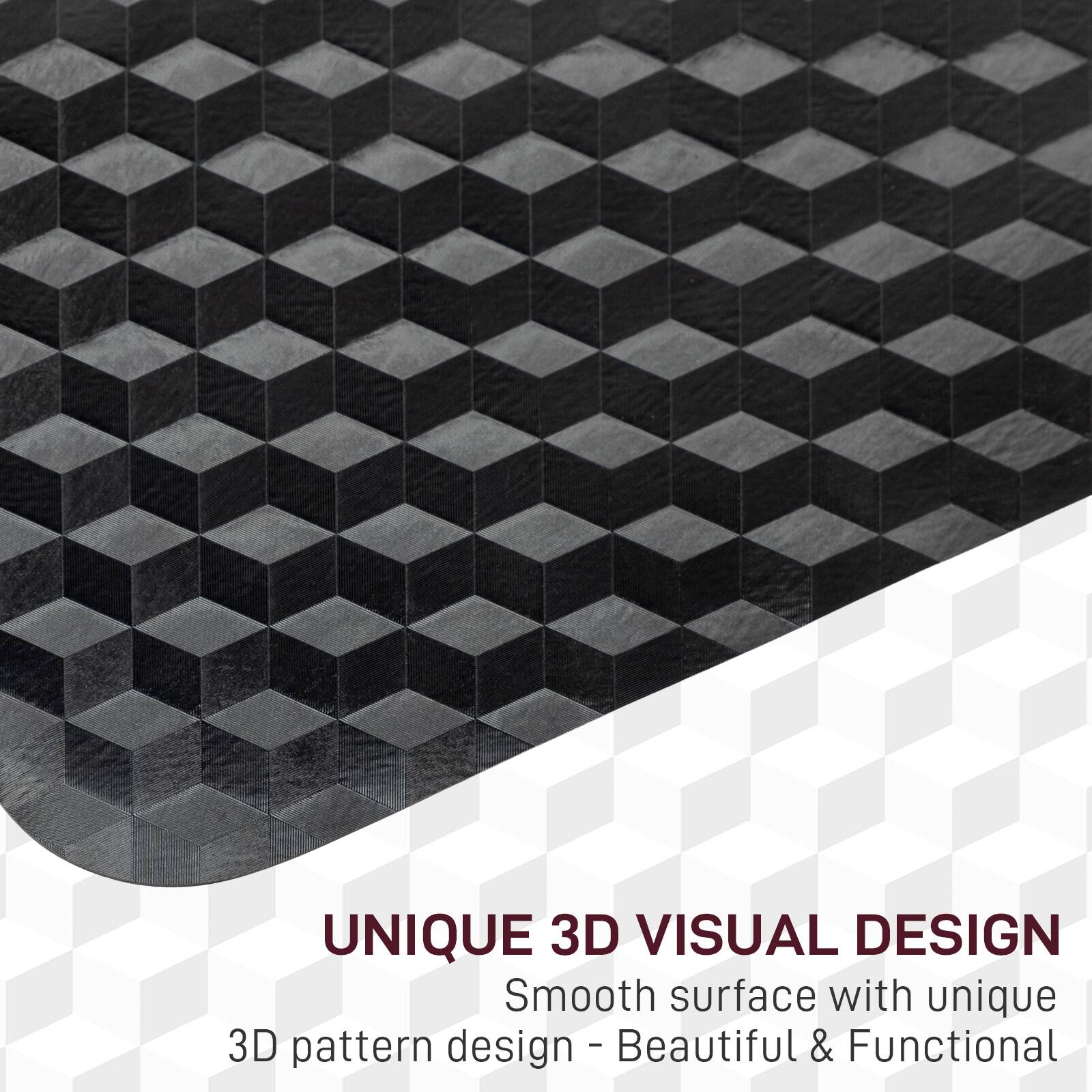 UNIQUE 3D VISUAL DESIGN  
Smooth surface with unique 3D pattern design - Beautiful & Functional