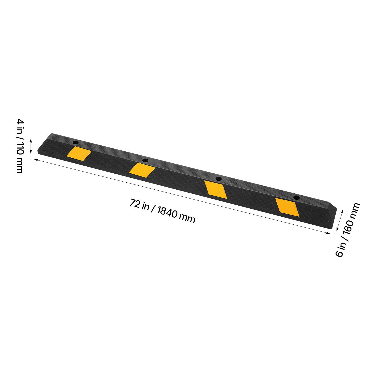 4 in / 110 mm  
72 in / 1840 mm  
6 in / 160 mm