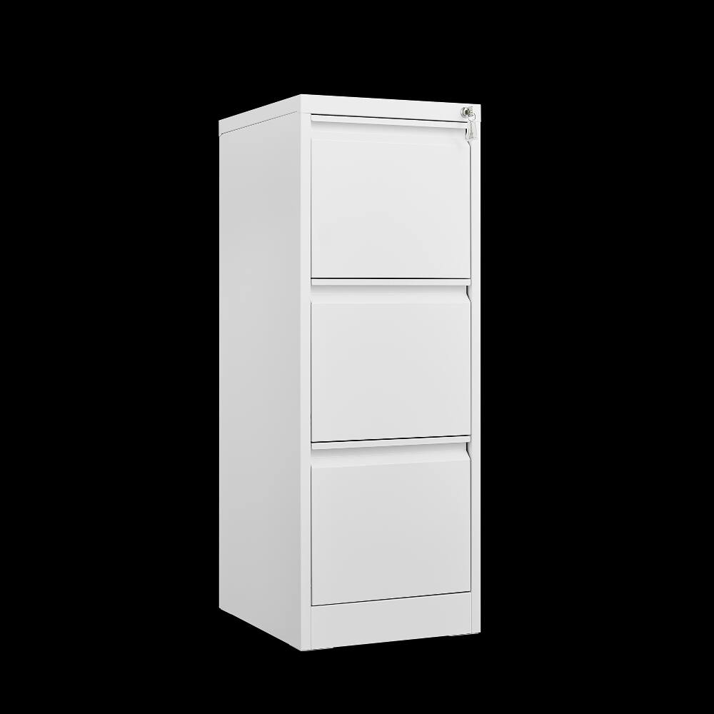 Alt View 10. Loheer - Loheer 3 Drawer Vertical File Cabinet with Lock Narrow Metal Steel Storage Cabinet for Home Office White.