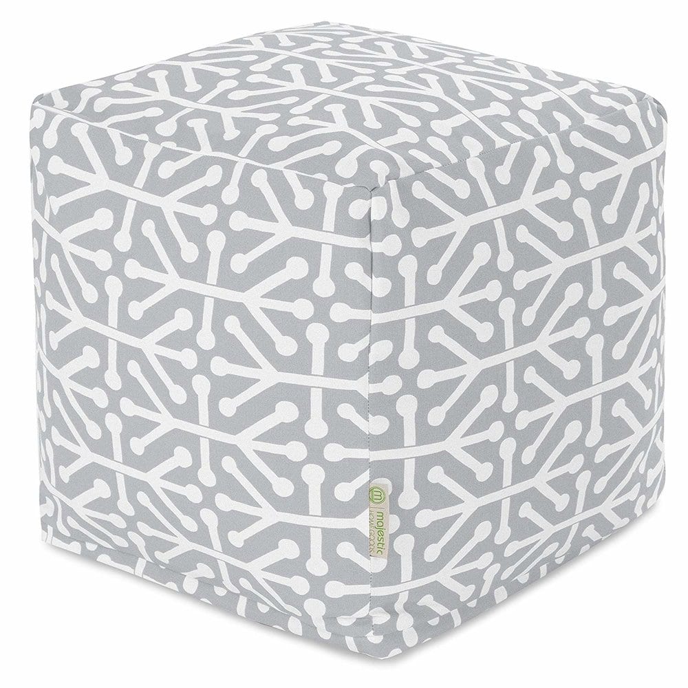 Majestic Home - Cube Pouf Aruba - Gray