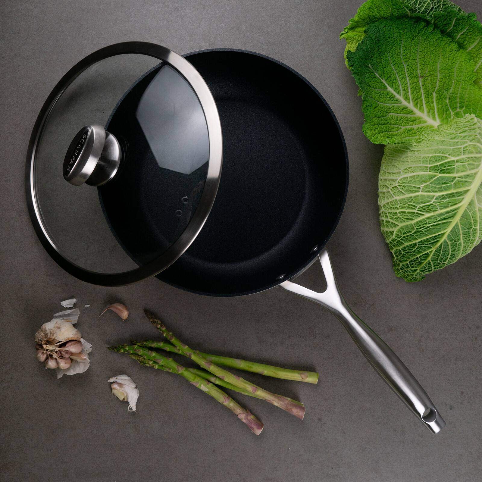Alt View 3. Scanpan - CS+ 3-Quart Covered Saute Pan, Stainless Steel Nonstick, Induction Ready - Silver.
