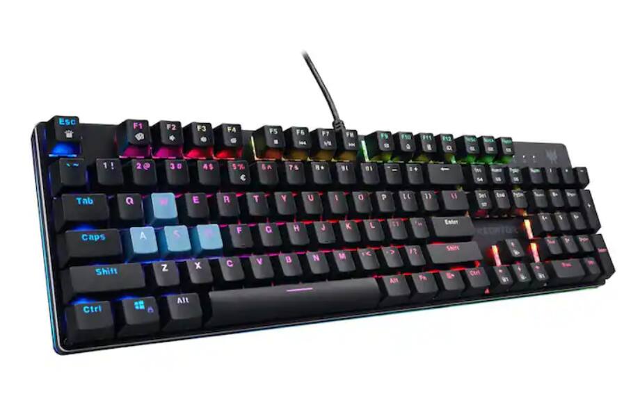 Acer - Predator Aethon 303 Wired RGB Gaming Keyboard – Kailh Blue Switches, 12 Lighting Modes, Anti-Ghosting - Black