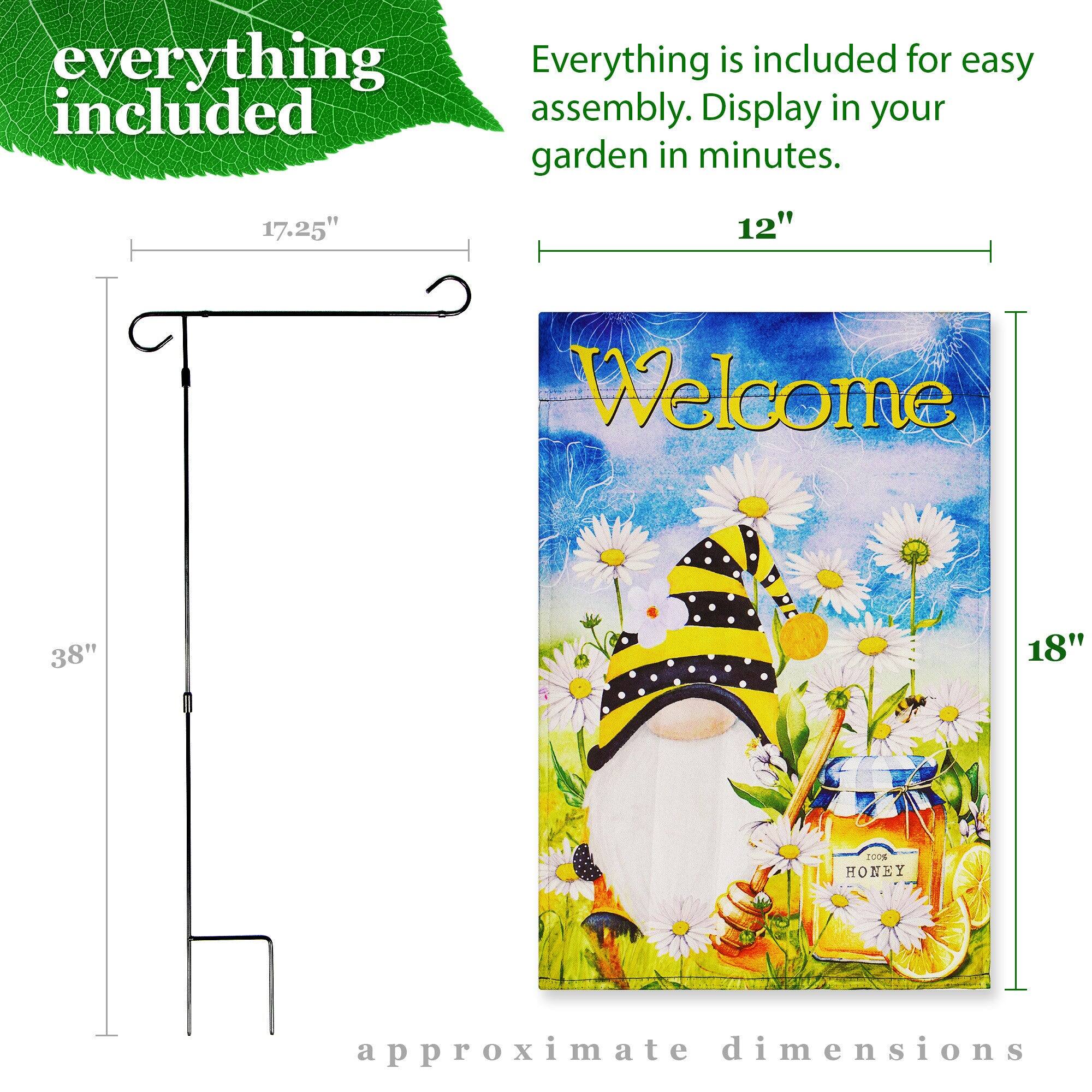 Everything is included for easy assembly. Display in your garden in minutes.

17.25"  
12"  
38"  
18"  
1006 HONEY  

approximate dimensions