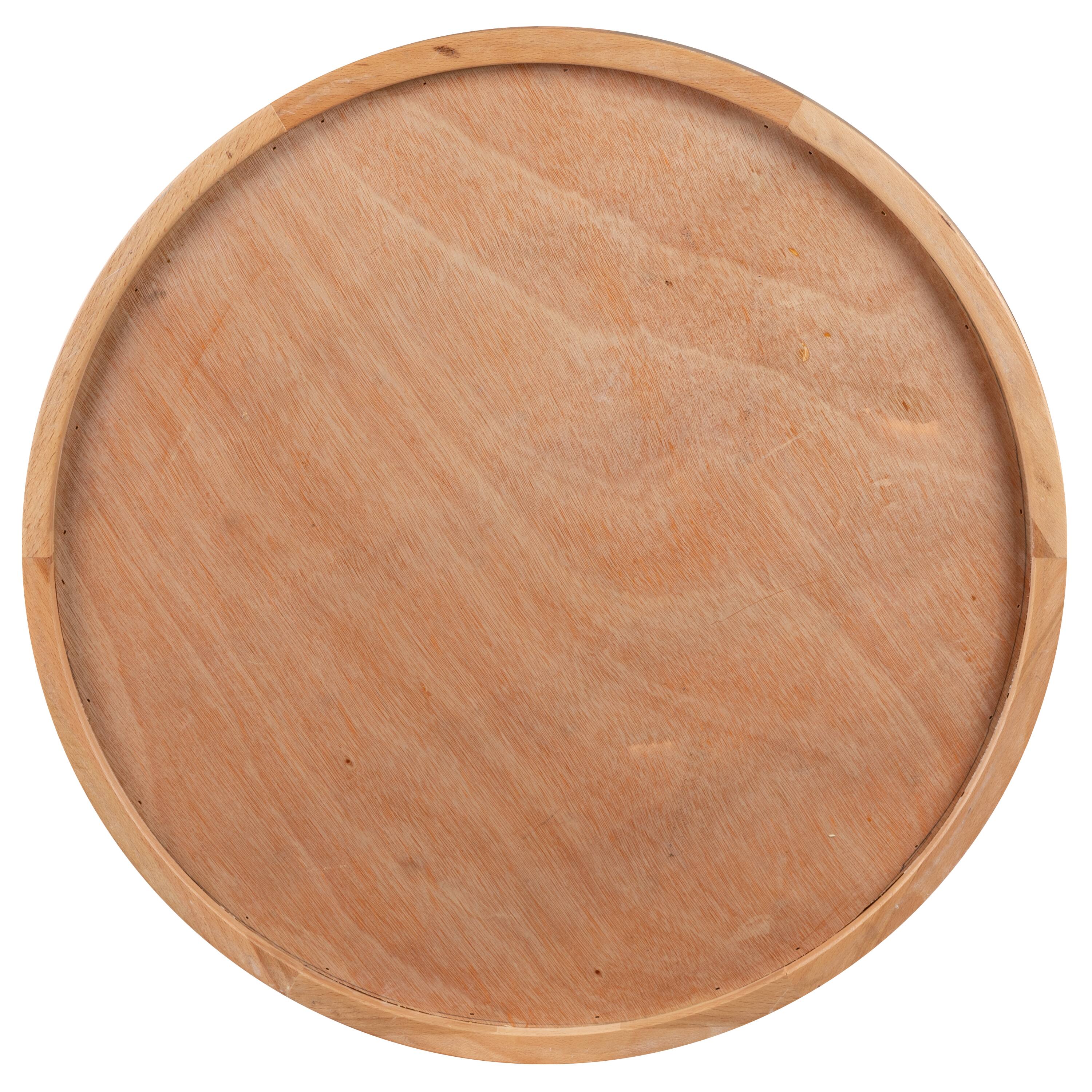 Alt View 7. Emma + Oliver - Round Butcher Block Style Table Top - Restaurant Table Top - Natural.