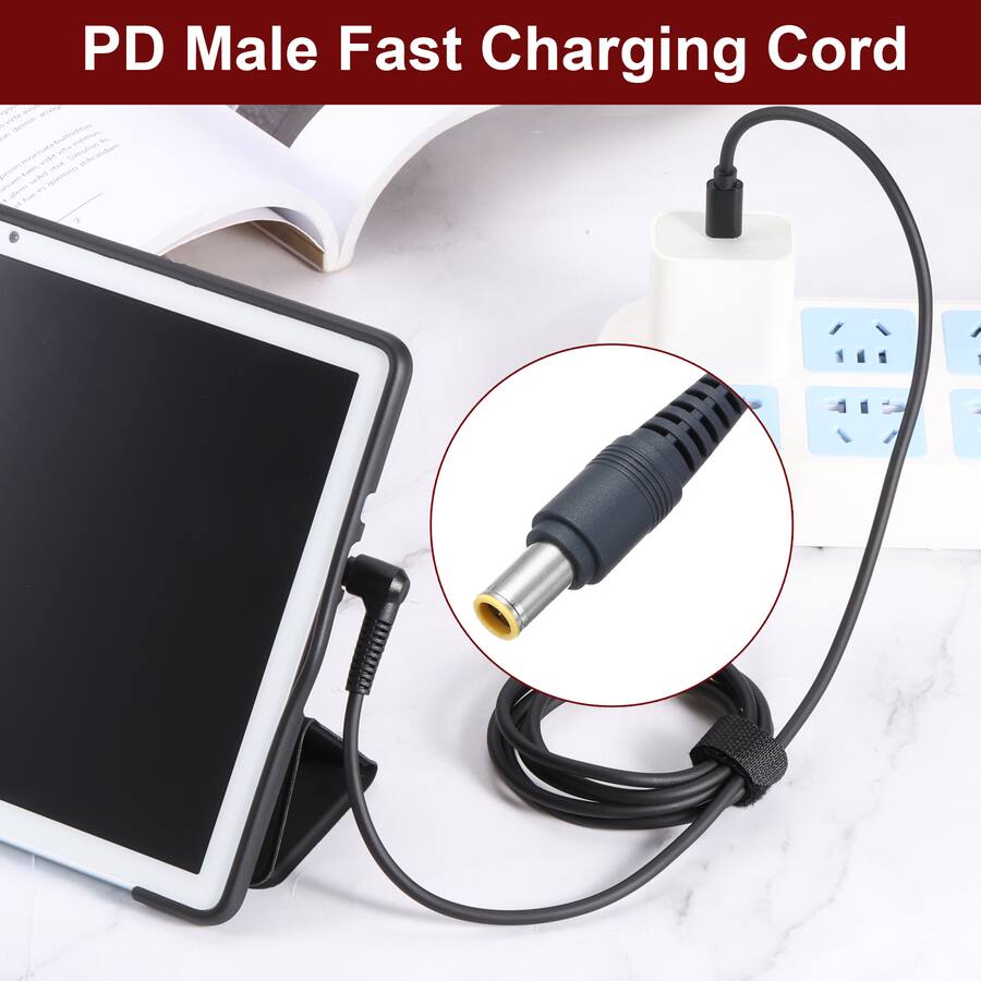 Unique Bargains 0.5FT USB C to DC 7.9x5.5mm PD Charging Cable, 18 20V/3 ...