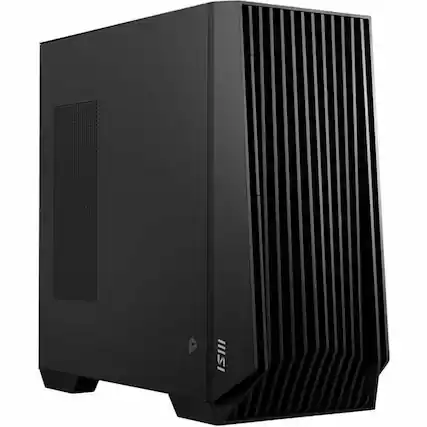 Front. MSI - PRO DP400 AI Tower Desktop Computer - Intel Core 265F - NVIDIA GeForce RTX 5070 - 32GB Memory - 2TB SSD - Black.
