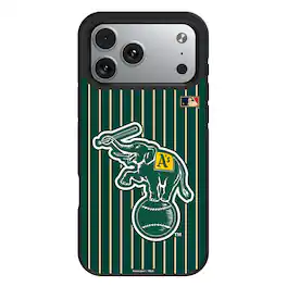 Keyscaper - MLB - Athletics Bump Case with 8.2ft Drop Protection - 13 Pro Max - Multicolor