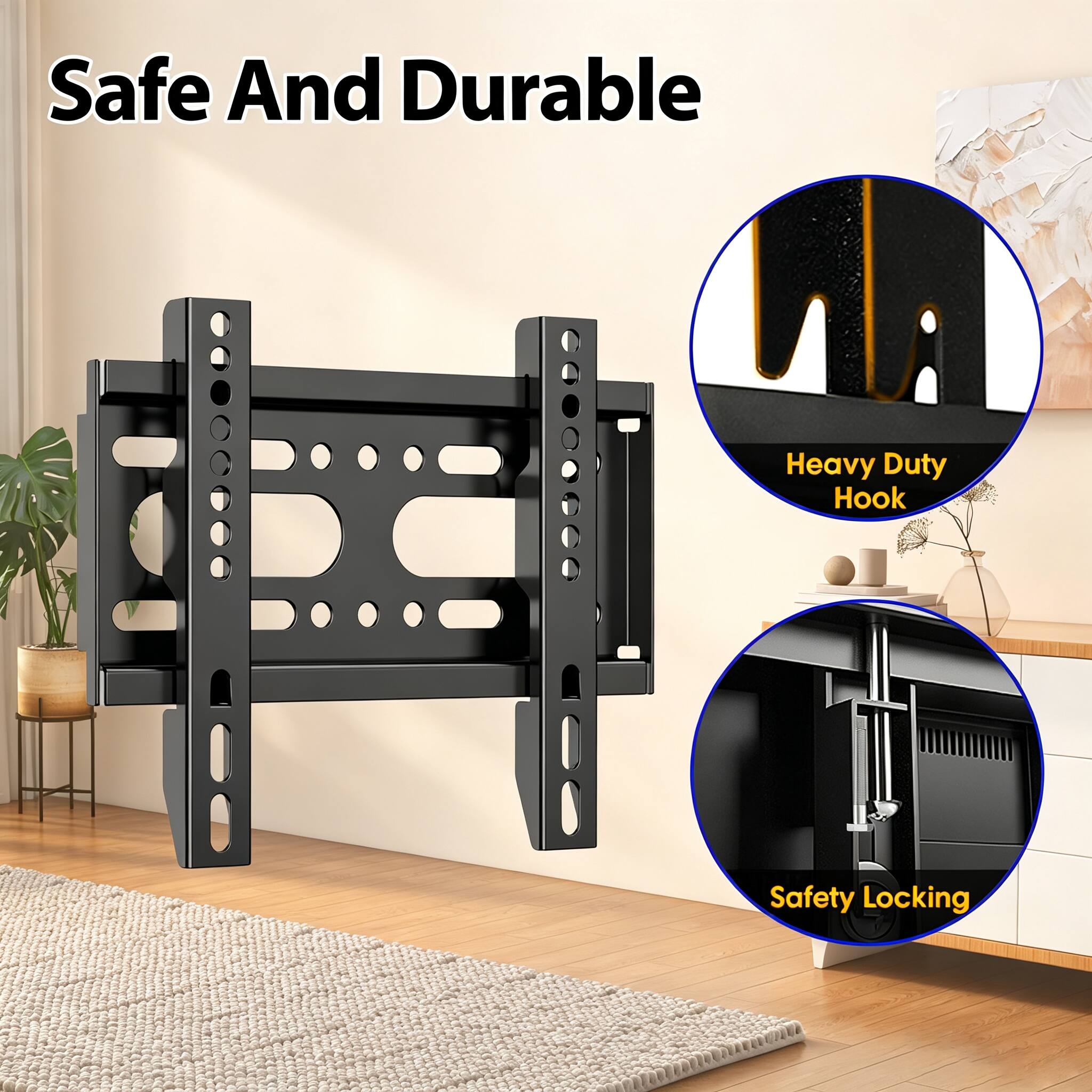 Safe And Durable  
Heavy Duty Hook  
Safety Locking