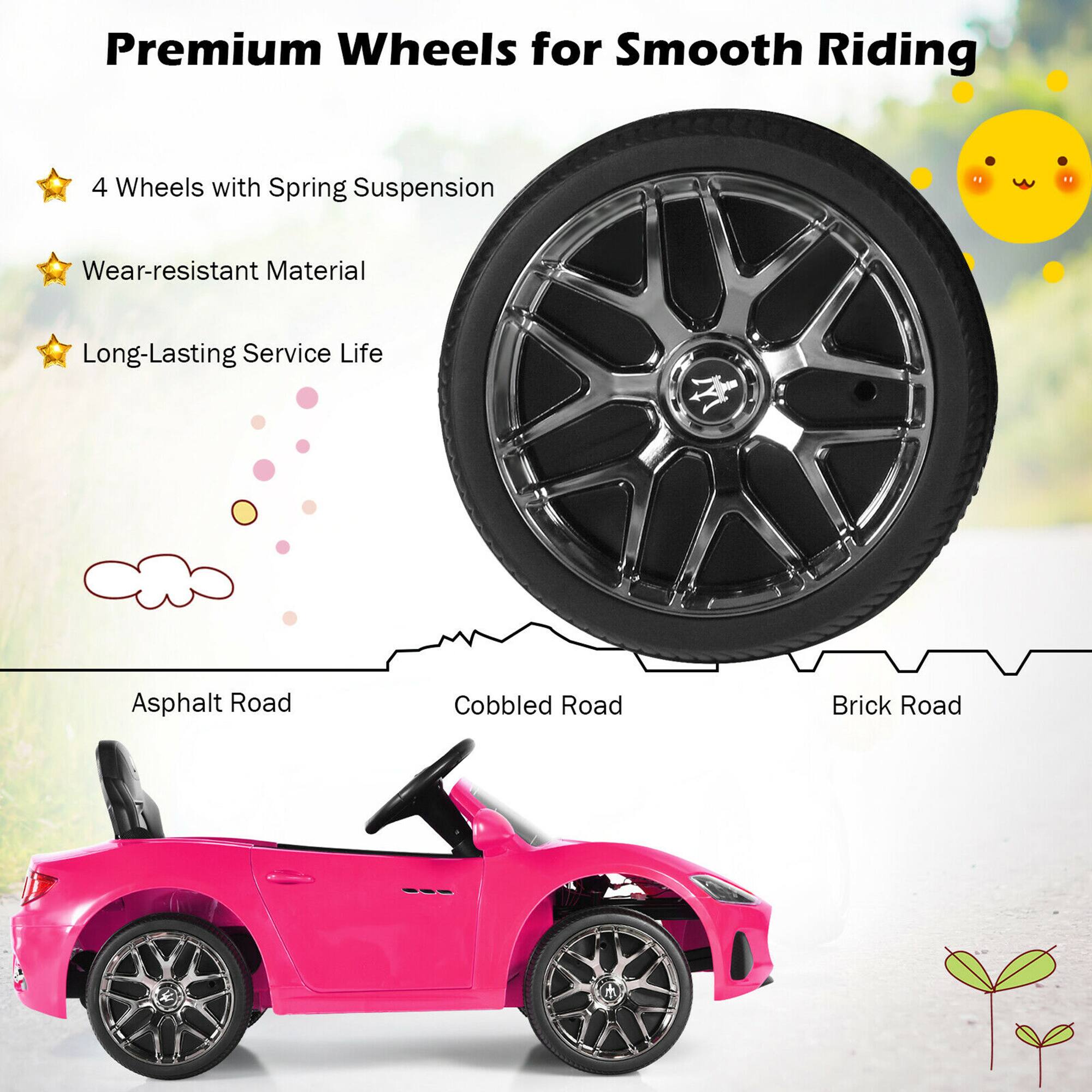 Premium Wheels for Smooth Riding

- 4 Wheels with Spring Suspension
- Wear-resistant Material
- Long-Lasting Service Life

Asphalt Road | Cobble Road | Brick Road