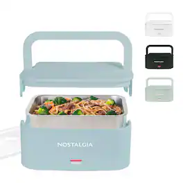 Nostalgia - 32-oz. Portable Heated Lunch Box - Blue