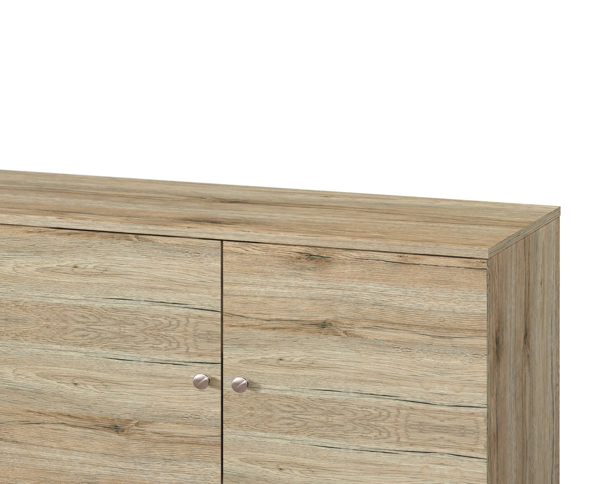 Left. APRILSOUL - TV Stand for TVs up to 63Inch with 2 Storage Shelves 1 Cabinet Modern Entertainment Centre for TV in Oak - Oak.