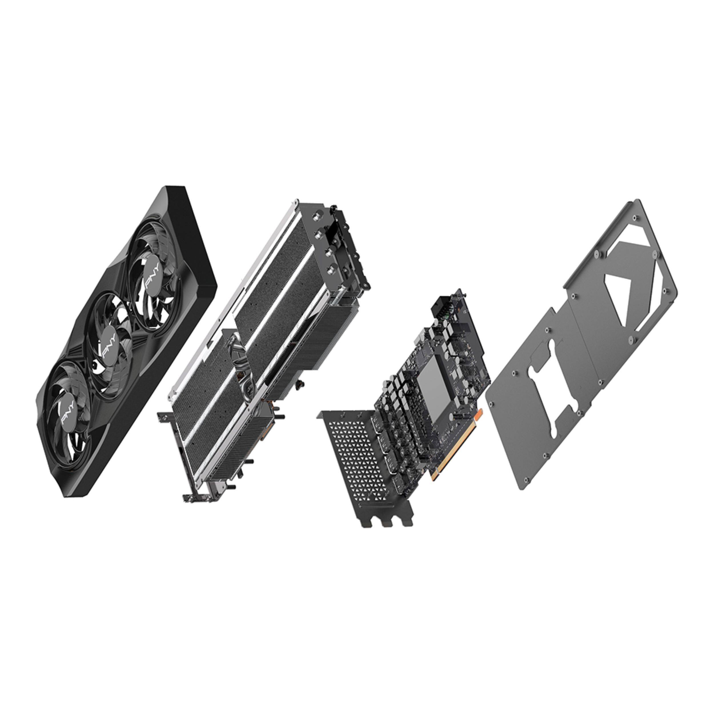Alt View 12. PNY - NVIDIA GeForce RTX 5070 Ti Overclocked 16GB GDDR7 PCI Express 5.0 Graphics Card with Triple Fan - Black.
