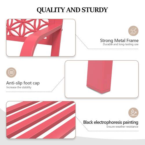 QUALITY AND STURDY

- Strong Metal Frame
  - Durable and long-lasting use

- Anti-slip foot cap
  - Increase the stability

- Black electrophoresis painting
  - Ensure weather resistance