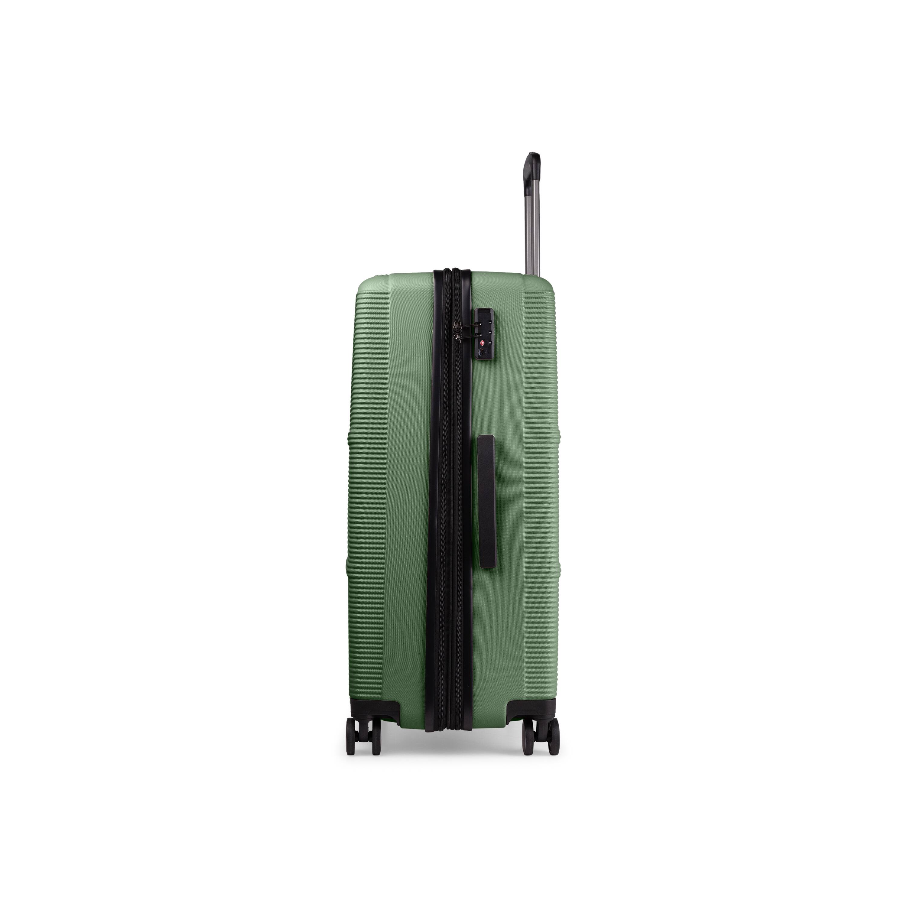 Left. Bugatti - Bugatti Brussel 3 Piece Hardside Luggage Set - GREEN.