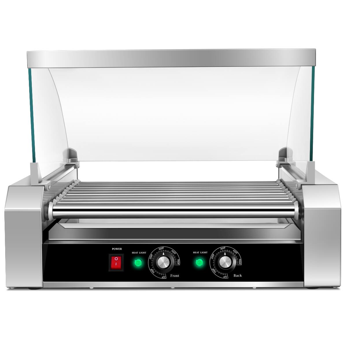 Costway Commercial 30 Hot Dog 11 Roller Grill Cooker Machine W/ cover