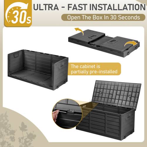 ULTRA - FAST INSTALLATION  
30s  
Open The Box In 30 Seconds  

The cabinet is partially pre-installed