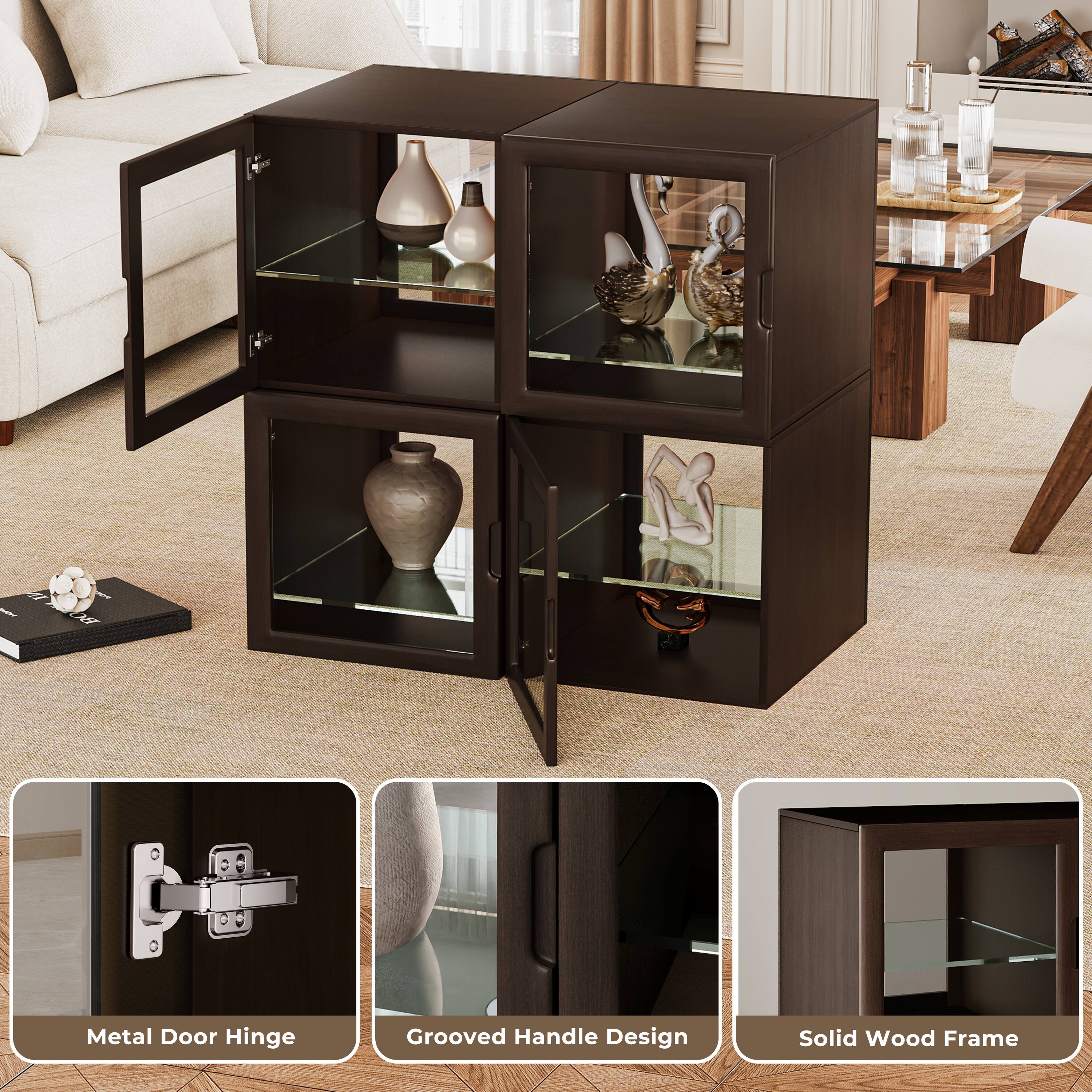 Metal Door Hinge  
Grooved Handle Design  
Solid Wood Frame