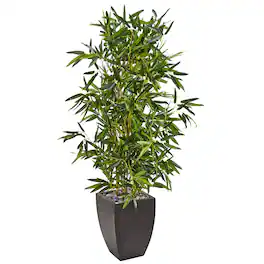 BreeBe - 5' Bamboo Tree in Planter (Real Touch) UV (Indoor/Outdoor) - Green