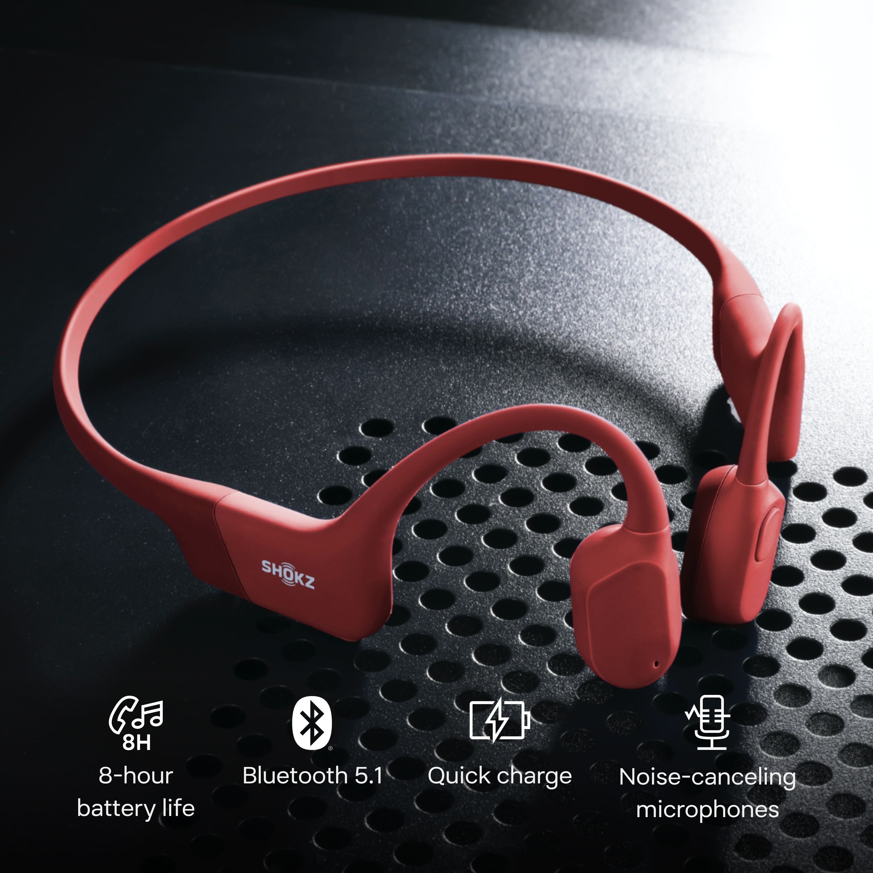 Shokz OpenRun Bone Conduction Open Ear Endurance Headphones