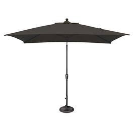 Mondawe - 6.6' x 10' Rectangle Patio Umbrella Push Button Tilt Frame - Black