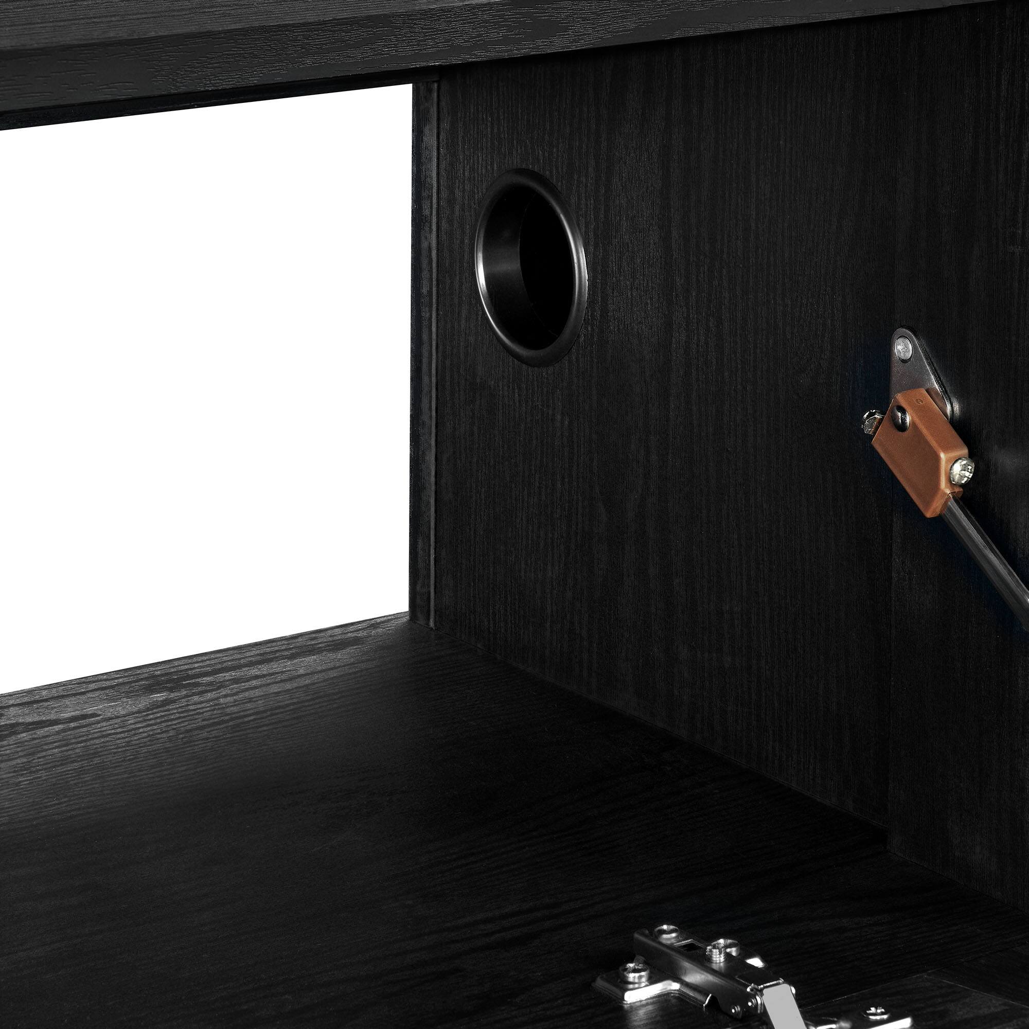 Alt View 5. Modway - Vaughn 64" Wall Mount TV Stand by Modway - Black.