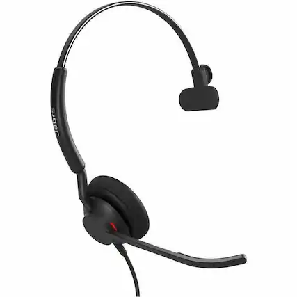 Front. Jabra - Jabra Engage 50 II Headset - Microsoft Teams Certification - Mono - USB Type A, USB Type C - Wired - 50 Hz to 20 kHz - Red.
