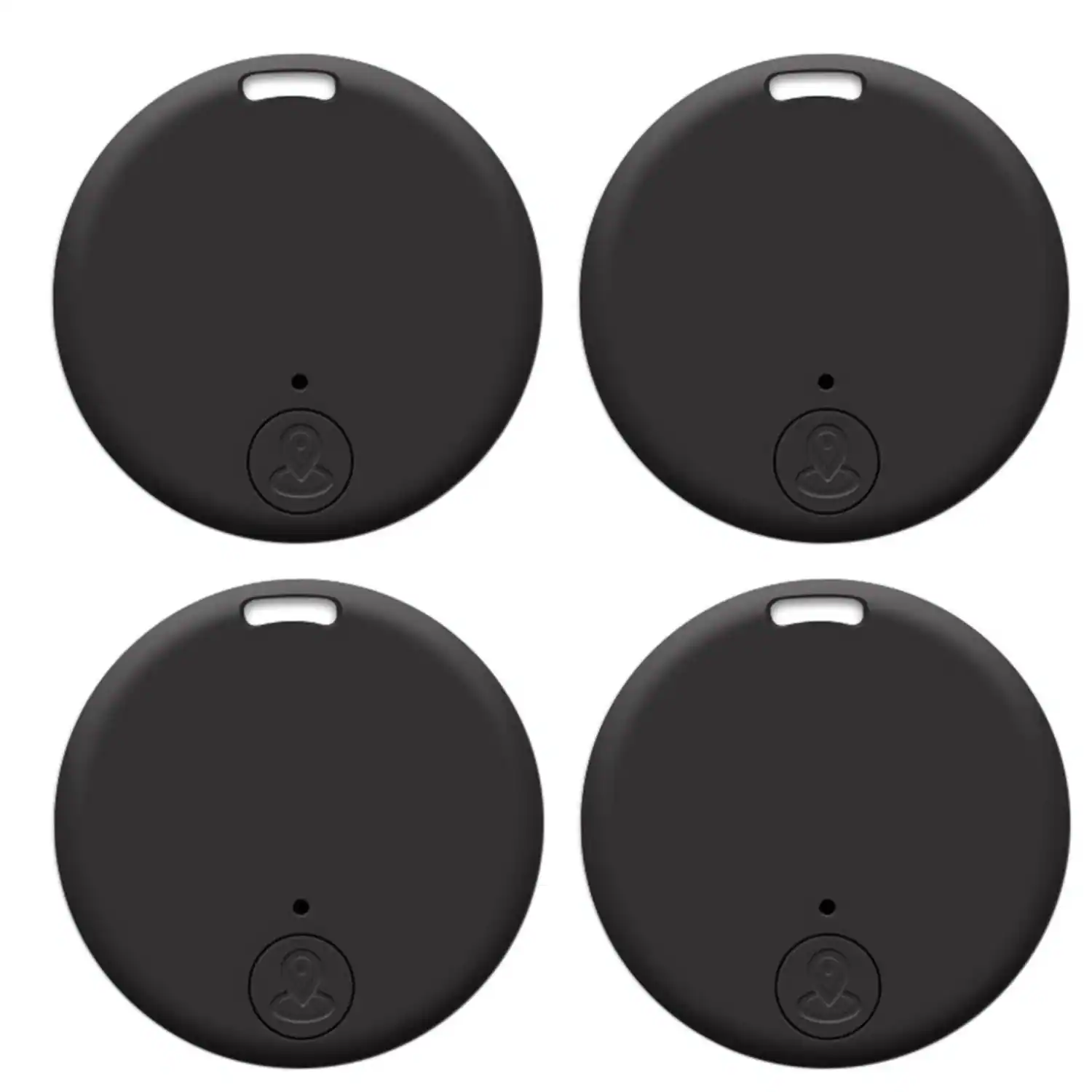 Front. Stock Preferred - 4Pcs Bluetooth Mini GPS Location Tracker - Black.