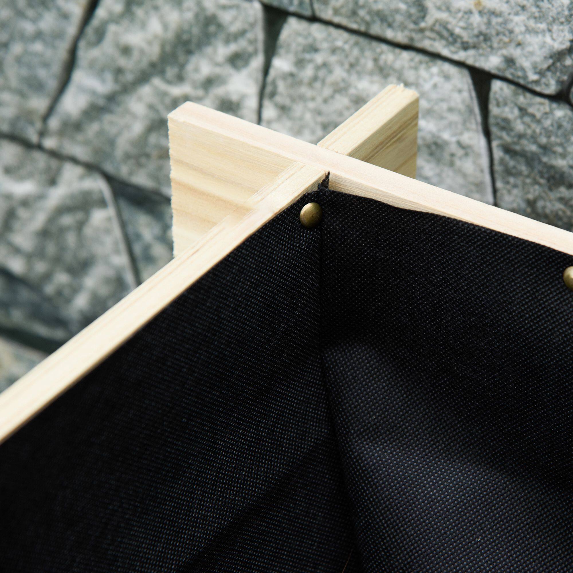 Alt View 7. Outsunny - 3 Tier Raised Garden Bed with 9 Grow Grids and Bed Liner, Elevated Wooden Planter Kit, Flower Box, 46 x 39 x 21in - Natural wood finish.