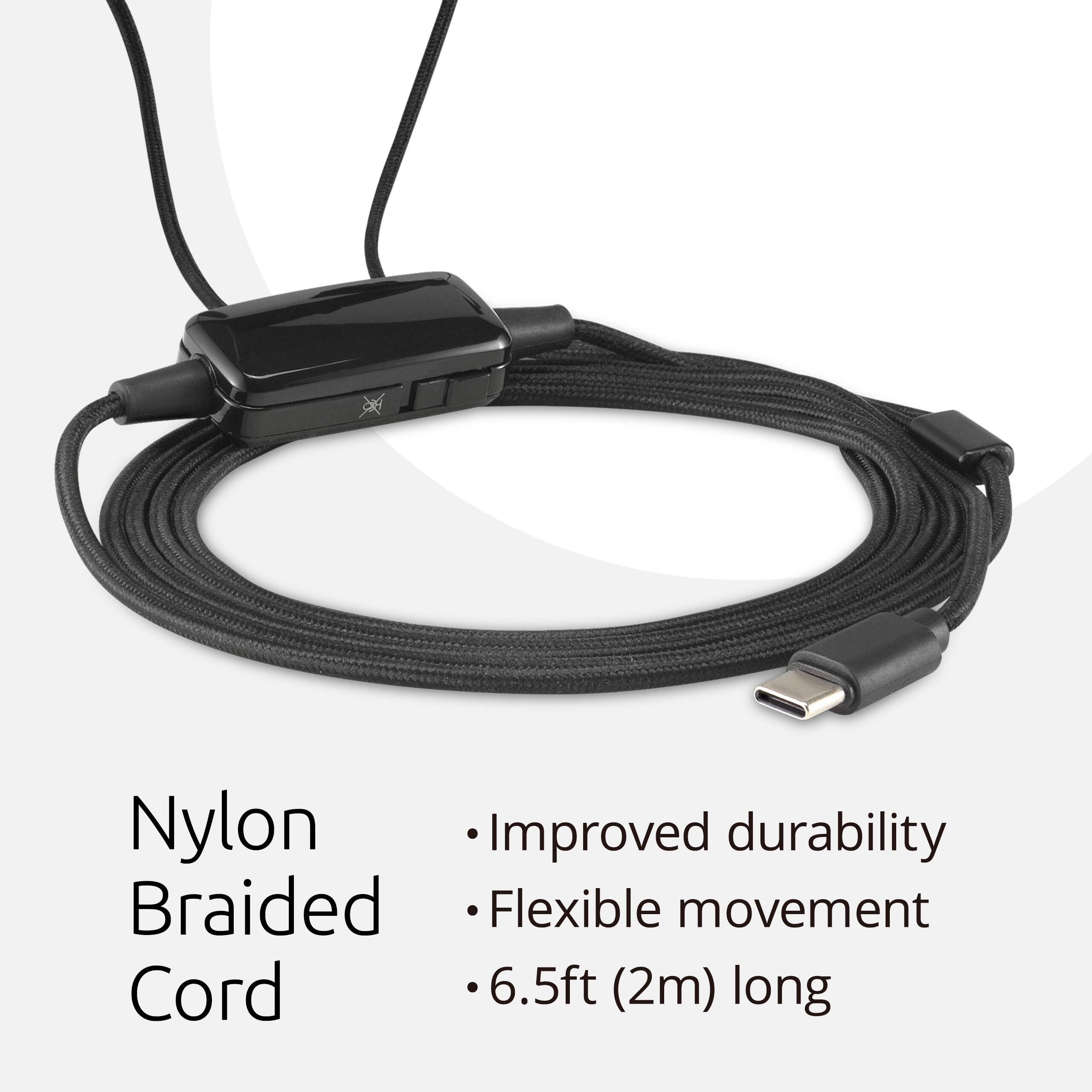 Nylon Braided Cord

- Improved durability
- Flexible movement
- 6.5ft (2m) long