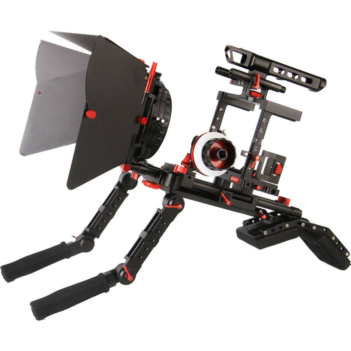Front. Came-TV - Came-TV DSLR Cage with Hand Grip for Panasonic GH4, Sony A7s and Canon 5D Mark III Cameras.